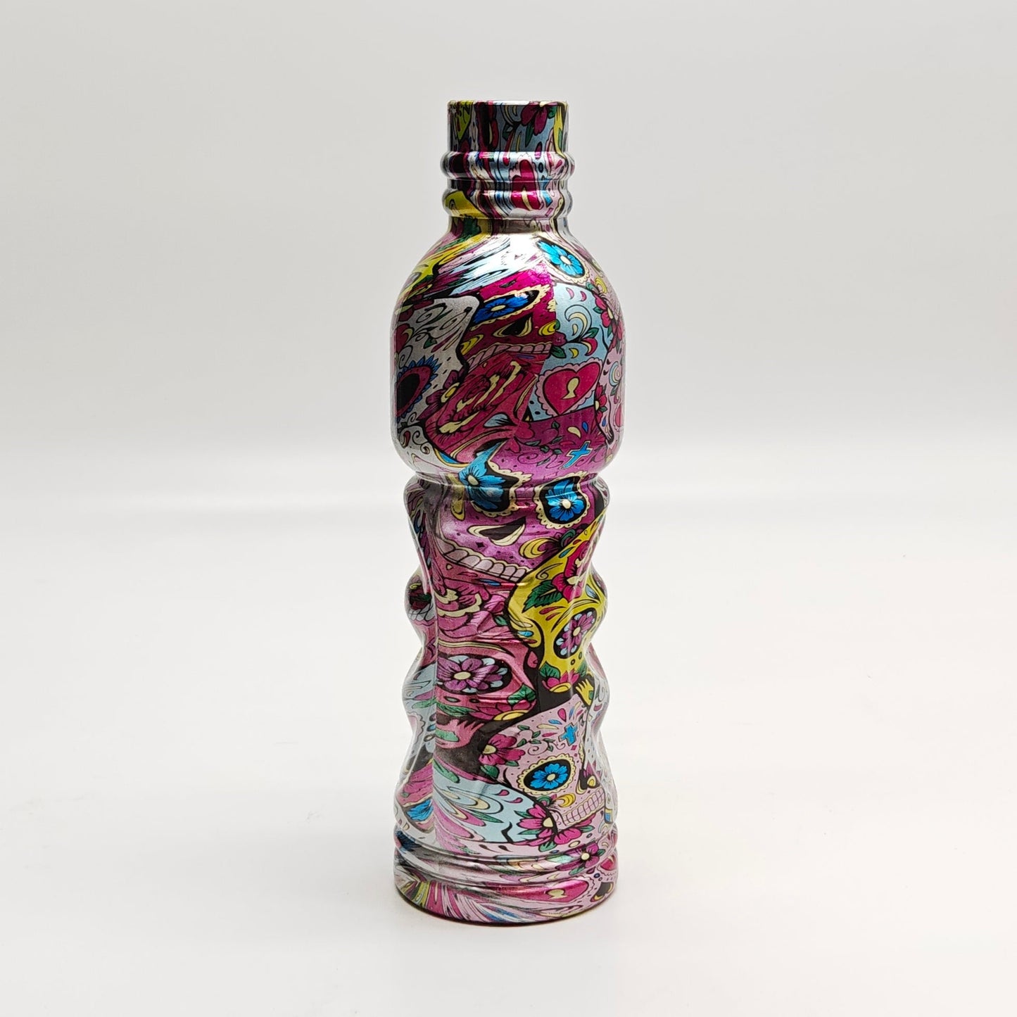 9" Hydrographic Water Bottle Glass Bong-Assorted Designs