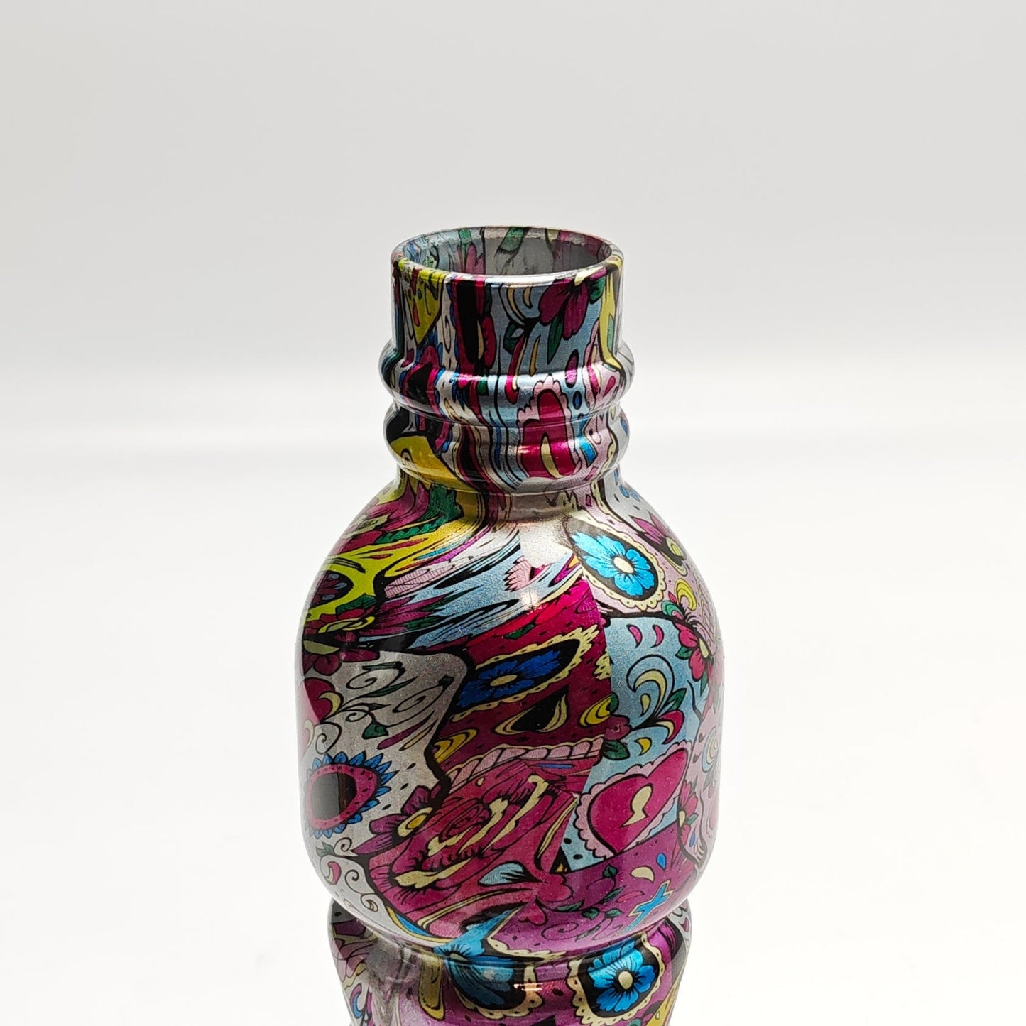 9" Hydrographic Water Bottle Glass Bong-Assorted Designs