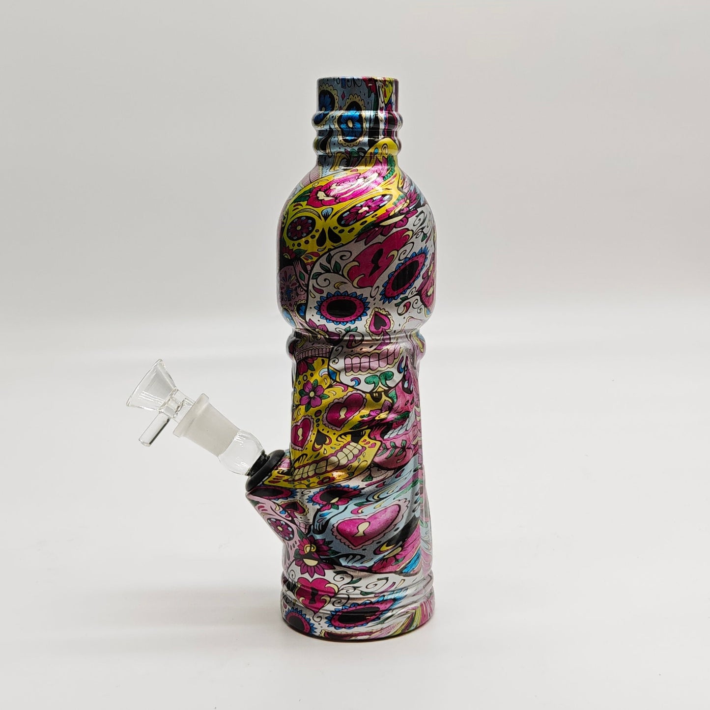 9" Hydrographic Water Bottle Glass Bong-Assorted Designs