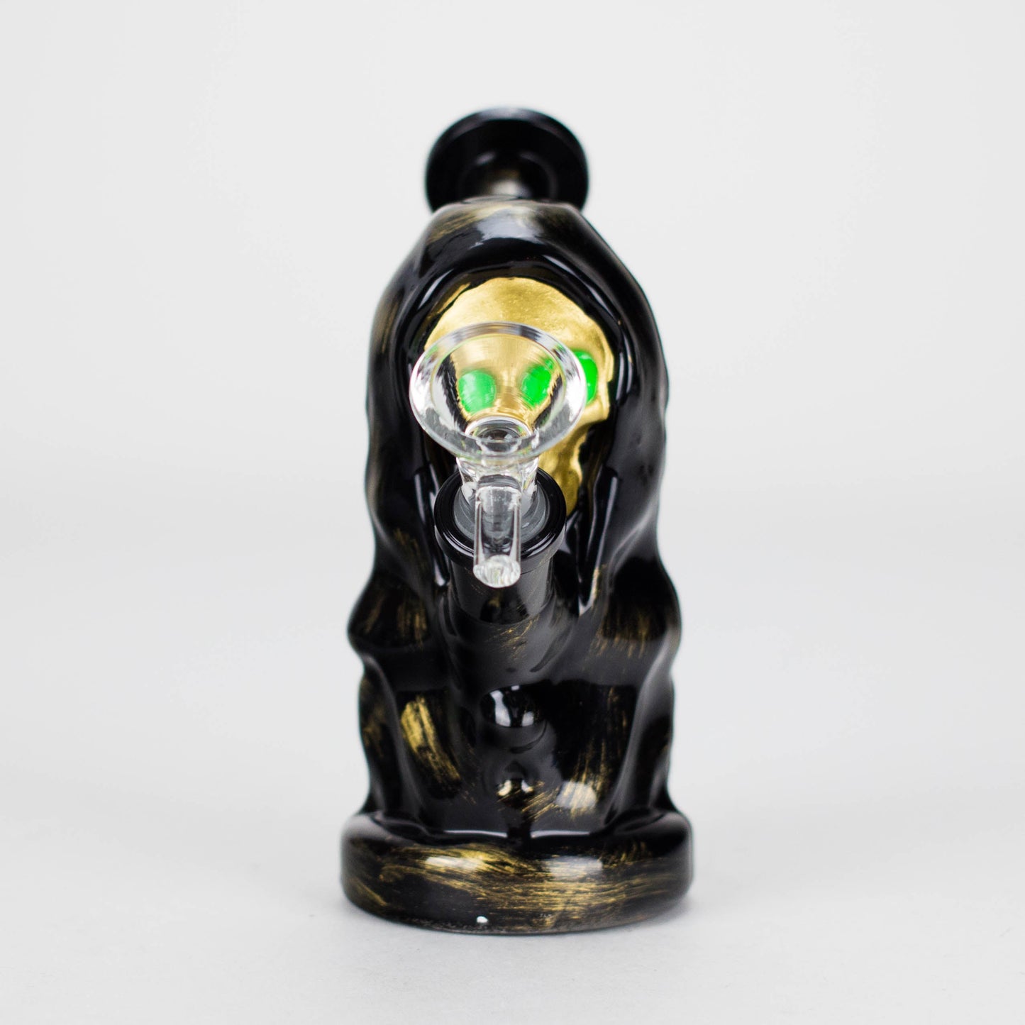 6″ Black Skull Soft Glass Bong [XY008]