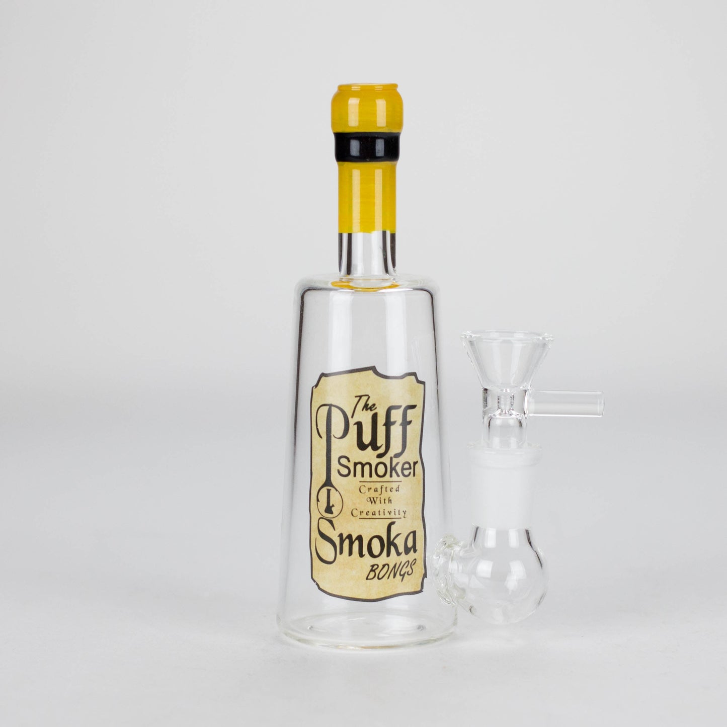 6″ Wine Bottle Design Glass Bong [G0923045]