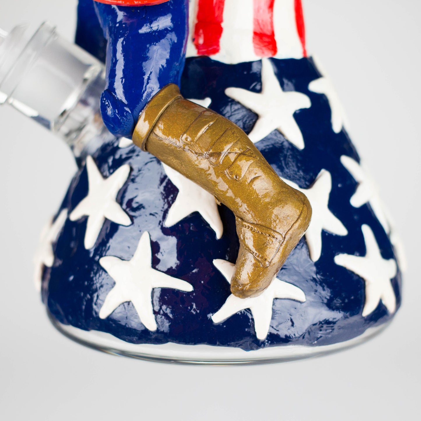 12" Captain Star Glass Bong – 9mm Thick Superhero-Themed Glass