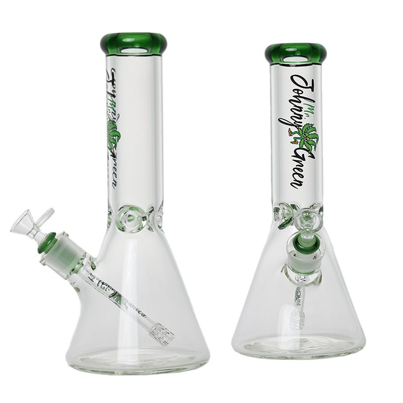 Johnny Green 12″ 9mm Beaker With Elephant Joint With Grid Percolator Slide – Green (MJG-002)
