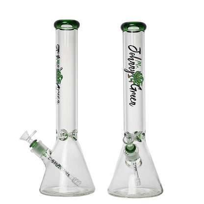 Johnny Green | 16″ 9mm Beaker with Elephant Joint and Grid Percolator Slide – Green (MJG-003)