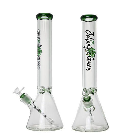 Johnny Green | 16″ 9mm Beaker with Elephant Joint and Grid Percolator Slide – Green (MJG-003)