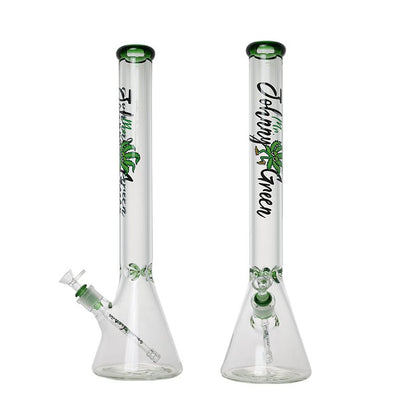 Johnny Green | 20″ 9mm Beaker with Elephant Joint and Grid Percolator Slide – Green (MJG-004)