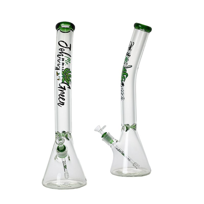 Johnny Green | 20″ 9mm Beaker Bent Neck with Grid Percolator Slide – Green (MJG-009)