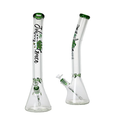 Johnny Green | 20″ 9mm Beaker Bent Neck with Grid Percolator Slide – Green (MJG-009)