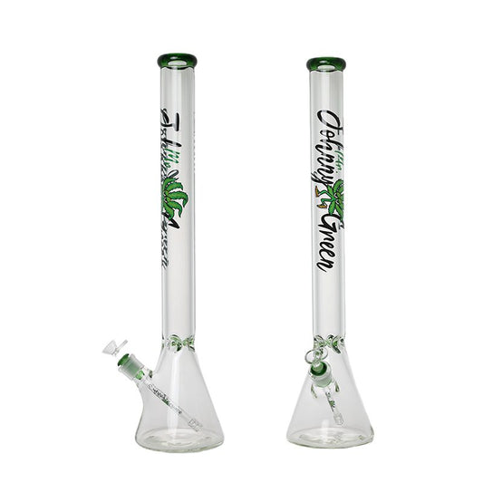 Johnny Green | 24″ 9mm Beaker with Elephant Joint and Grid Percolator Slide – Green (MJG-005)