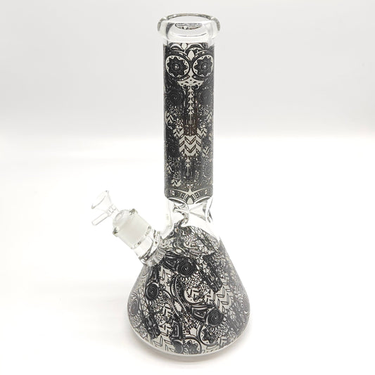 14" Glow in the dark 5mm Beaker Glass Bong