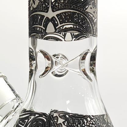 14" Glow in the dark 5mm Beaker Glass Bong