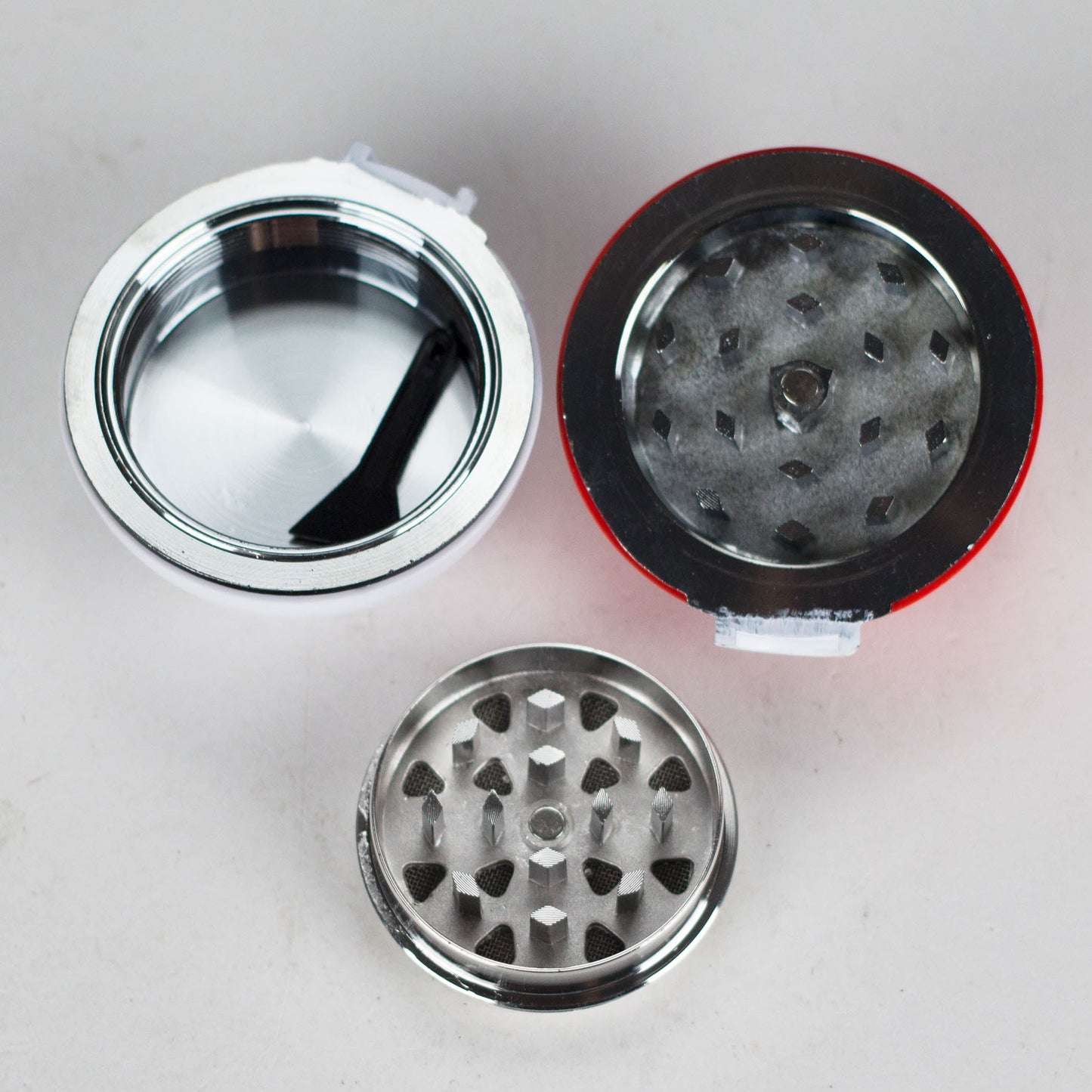 Character Grinder – 3-Part Herb and Tobacco Grinder | 53mm Red Ball Design
