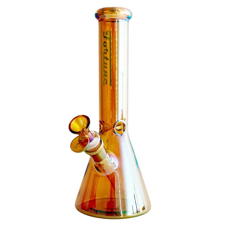 Fortune | 10"  5mm Electroplate Glass Bong- Assorted Colour