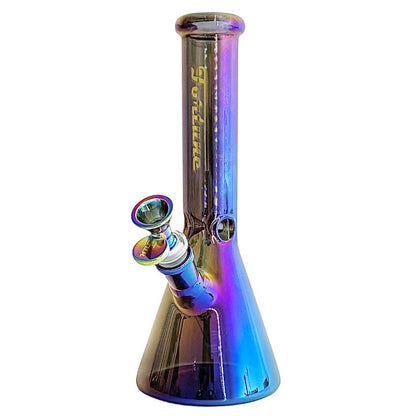 Fortune | 10"  5mm Electroplate Glass Bong- Assorted Colour