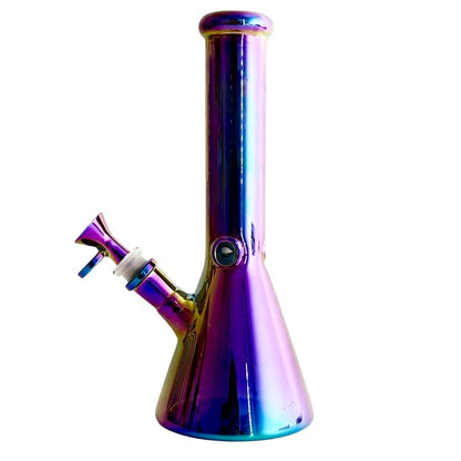 Fortune | 10"  5mm Electroplate Glass Bong- Assorted Colour