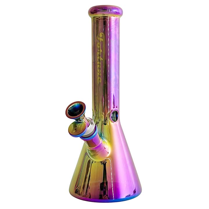 Fortune | 10"  5mm Electroplate Glass Bong- Assorted Colour