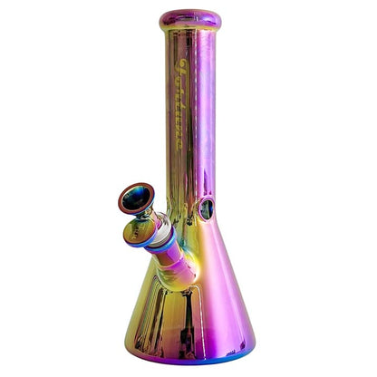 Fortune | 10"  5mm Electroplate Glass Bong- Assorted Colour