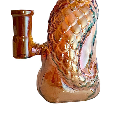 7" Mermaid Design Electroplate Glass Bong – Compact & Stemless