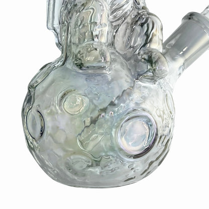 6" Astronaut Design Electroplate Glass Bong – Compact & Stemless