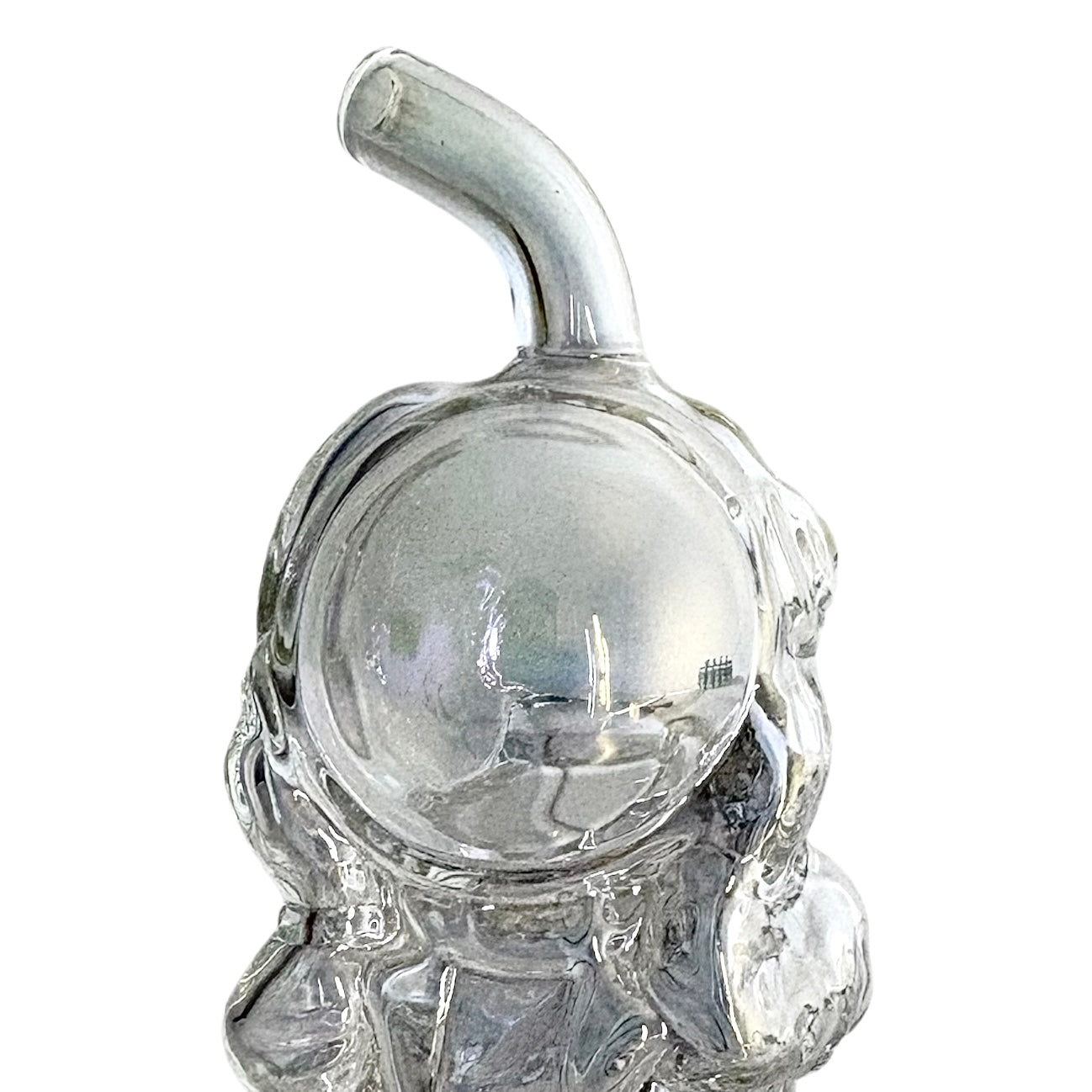 6" Astronaut Design Electroplate Glass Bong – Compact & Stemless