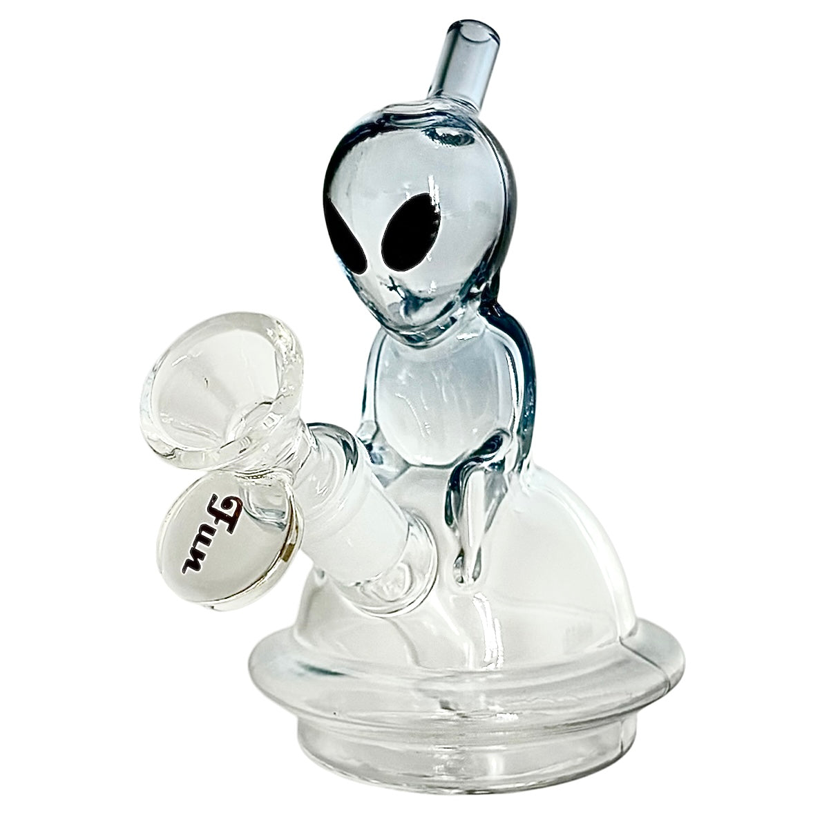 5" Alien Design Glass Bong – Compact & Stemless
