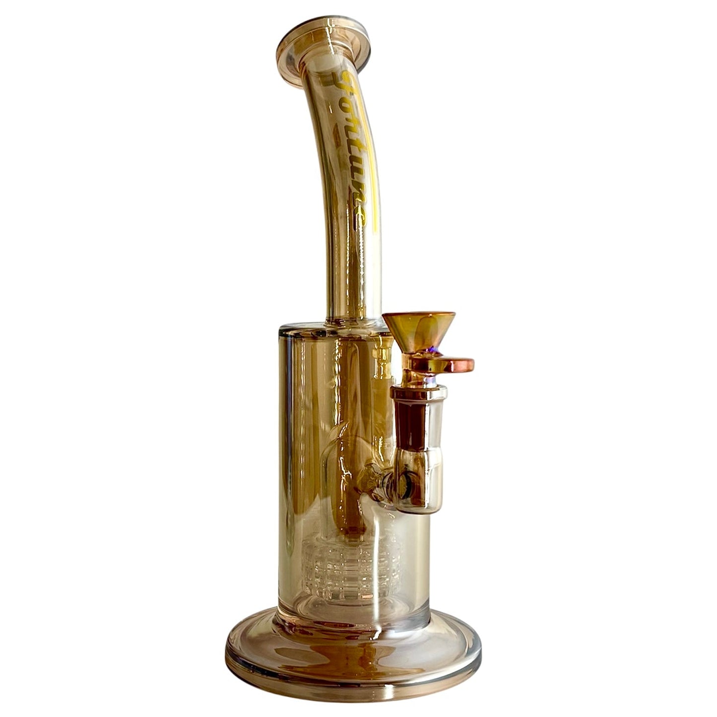 10" Electroplated With Perc Glass Bong