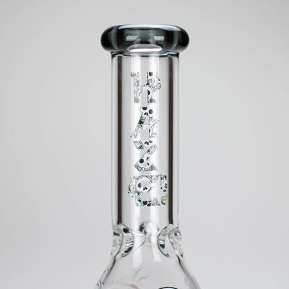 Haze | 9″ Skulls Bubble Glass Bong – Charcoal Black (Mini-P)