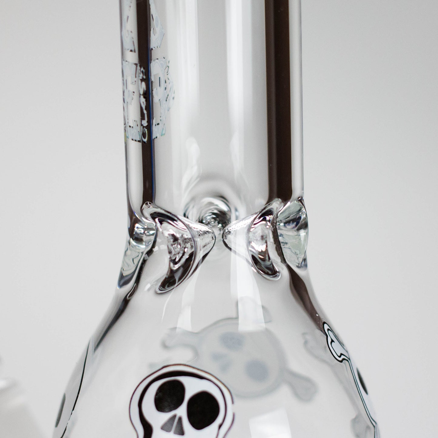 Haze | 9″ Skulls Bubble Glass Bong – Charcoal Black (Mini-P)