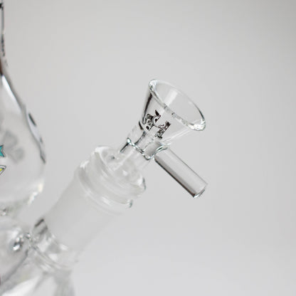 Haze | 9″ Skulls Bubble Glass Bong – Charcoal Black (Mini-P)