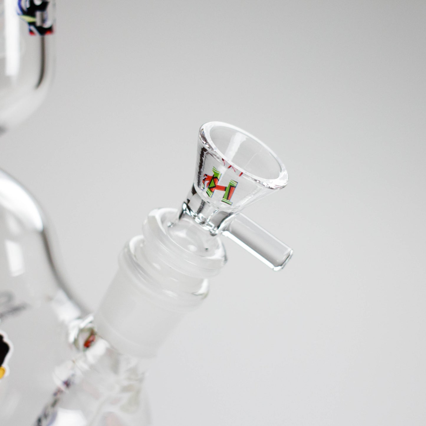 Haze | 9″ Zong Glass Bong with Color Lip – Purple (Mini-W)