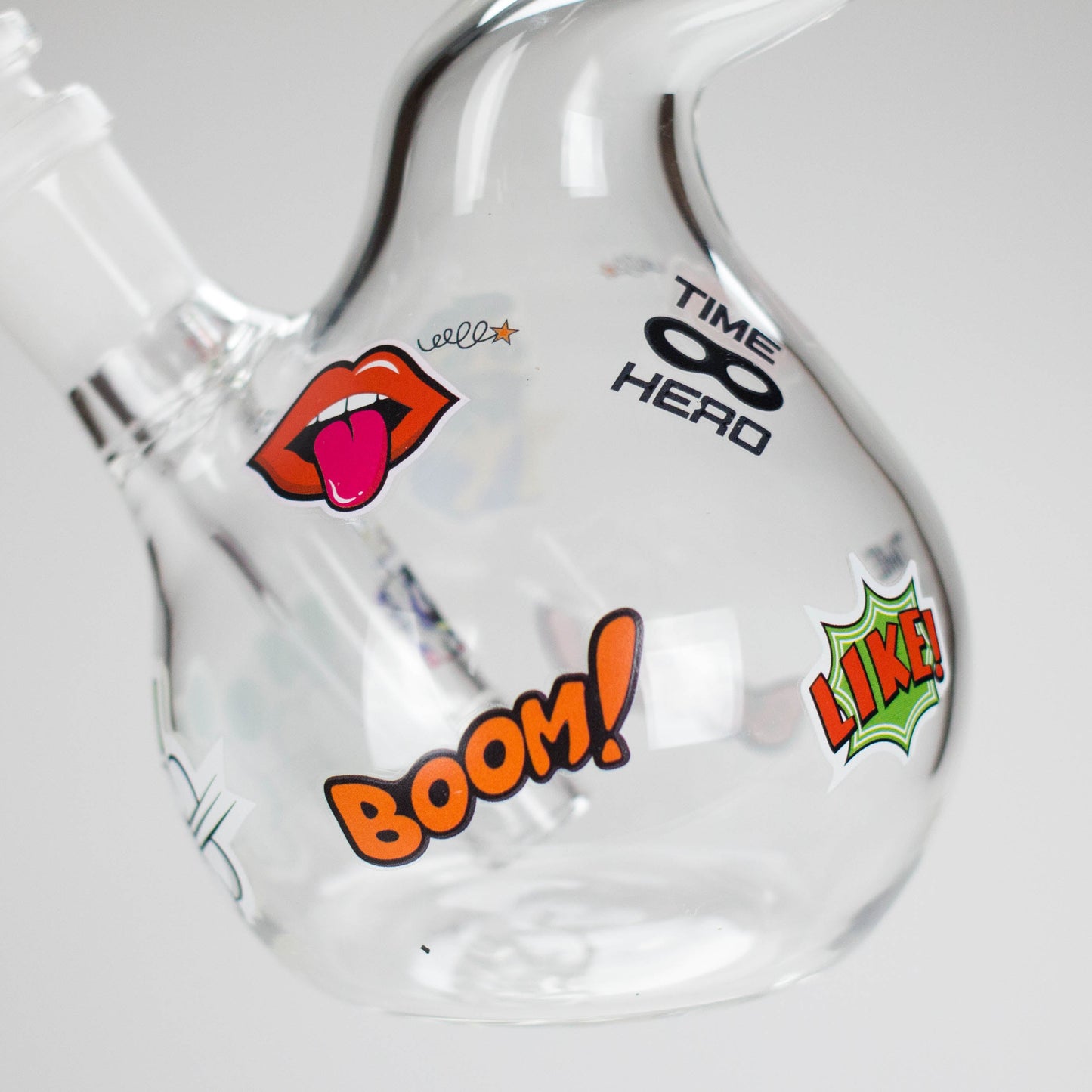 Haze | 9″ Zong Glass Bong with Color Lip – Purple (Mini-W)