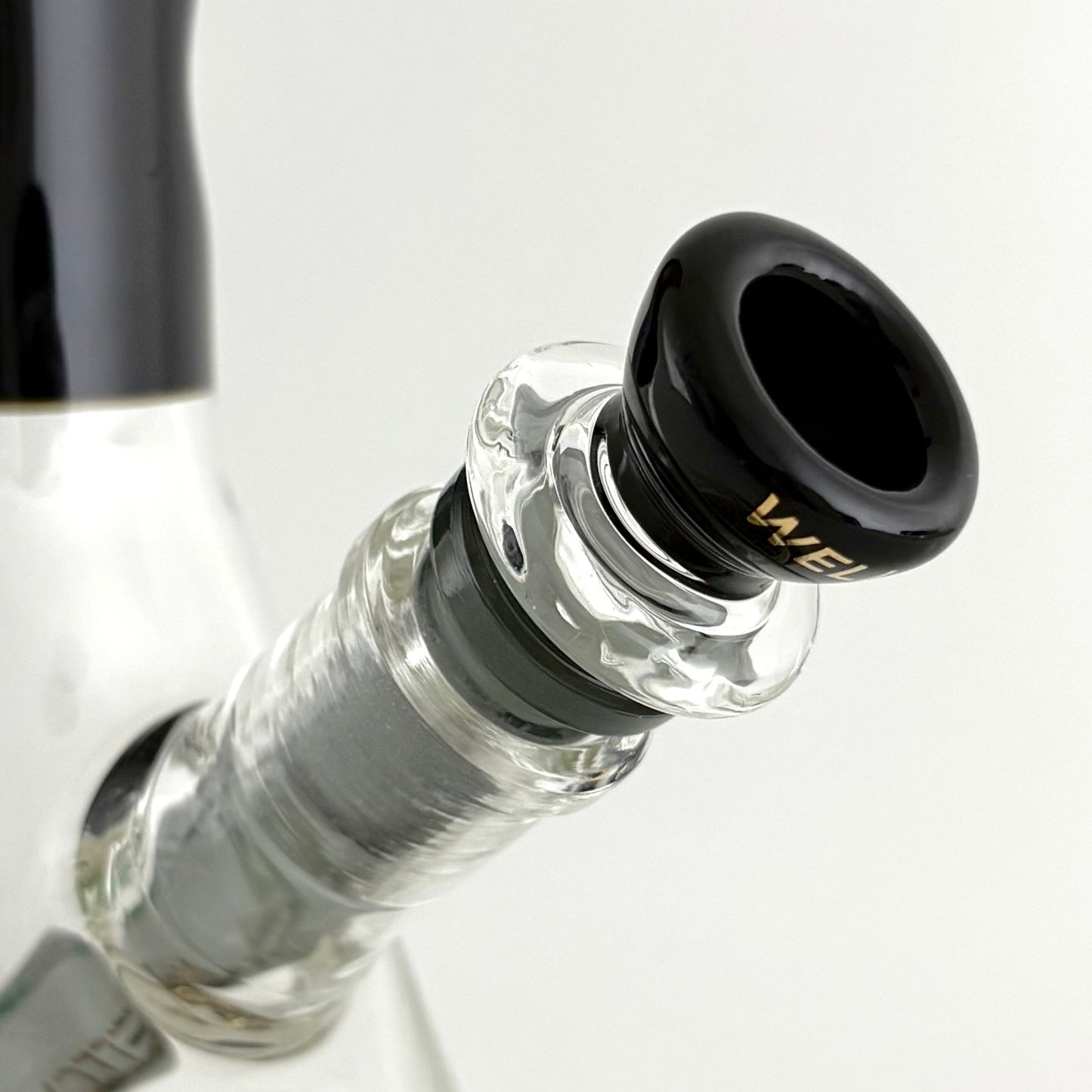 Wellcann | 14" Thickened Base Geometric Gold Beaker Glass Bong