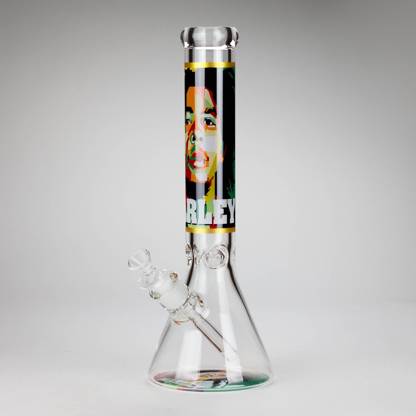 Z14" BM Design Glass Bong – 7mm Thick with Ice Catcher