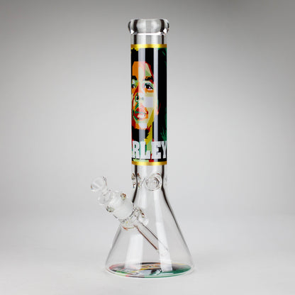 Z14" BM Design Glass Bong – 7mm Thick with Ice Catcher