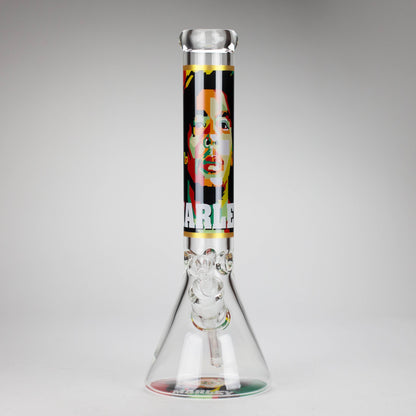 Z14" BM Design Glass Bong – 7mm Thick with Ice Catcher