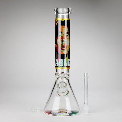 Z14" BM Design Glass Bong – 7mm Thick with Ice Catcher
