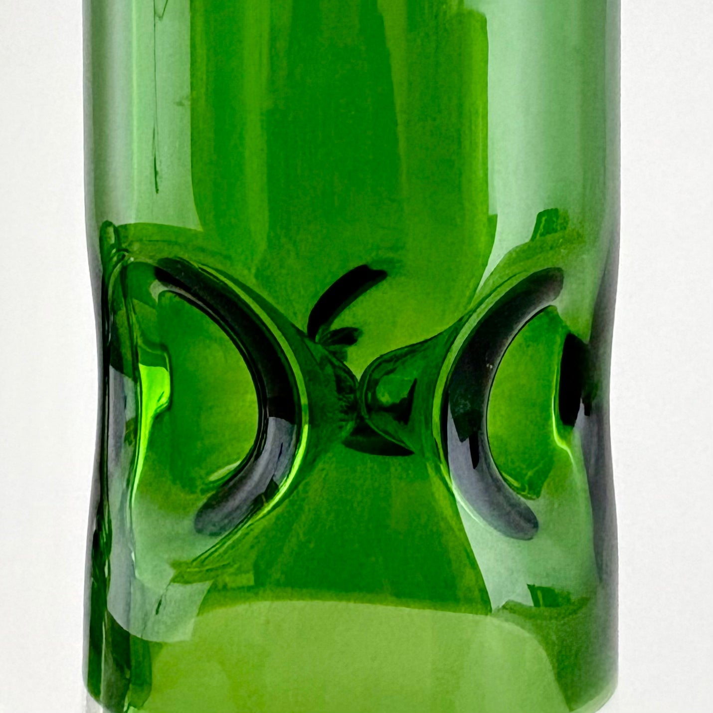 Wellcann | 14" Thickened Base Geometric Gold Beaker Glass Bong-Green