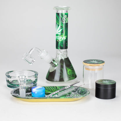 10-in-1 Smoke Set with Weed Design – Complete Smoking Kit