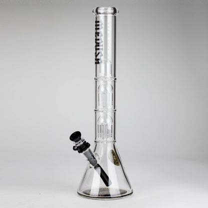 Medusa | 17" 7mm Double Tree Perc Glass Bong with Splash Guard