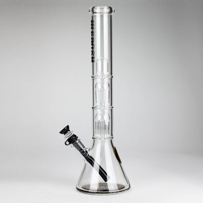 Medusa | 17" 7mm Double Tree Perc Glass Bong with Splash Guard