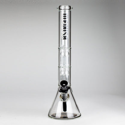 Medusa | 17" 7mm Double Tree Perc Glass Bong with Splash Guard
