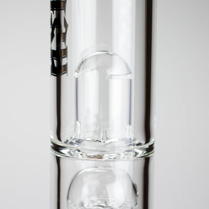 Medusa | 17" 7mm Double Tree Perc Glass Bong with Splash Guard