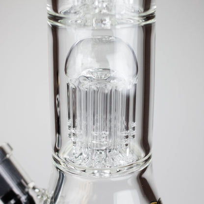 Medusa | 17" 7mm Double Tree Perc Glass Bong with Splash Guard