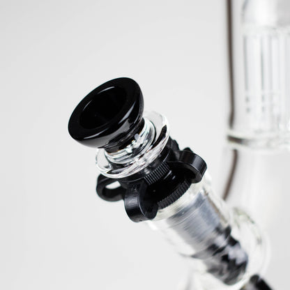 Medusa | 17" 7mm Double Tree Perc Glass Bong with Splash Guard