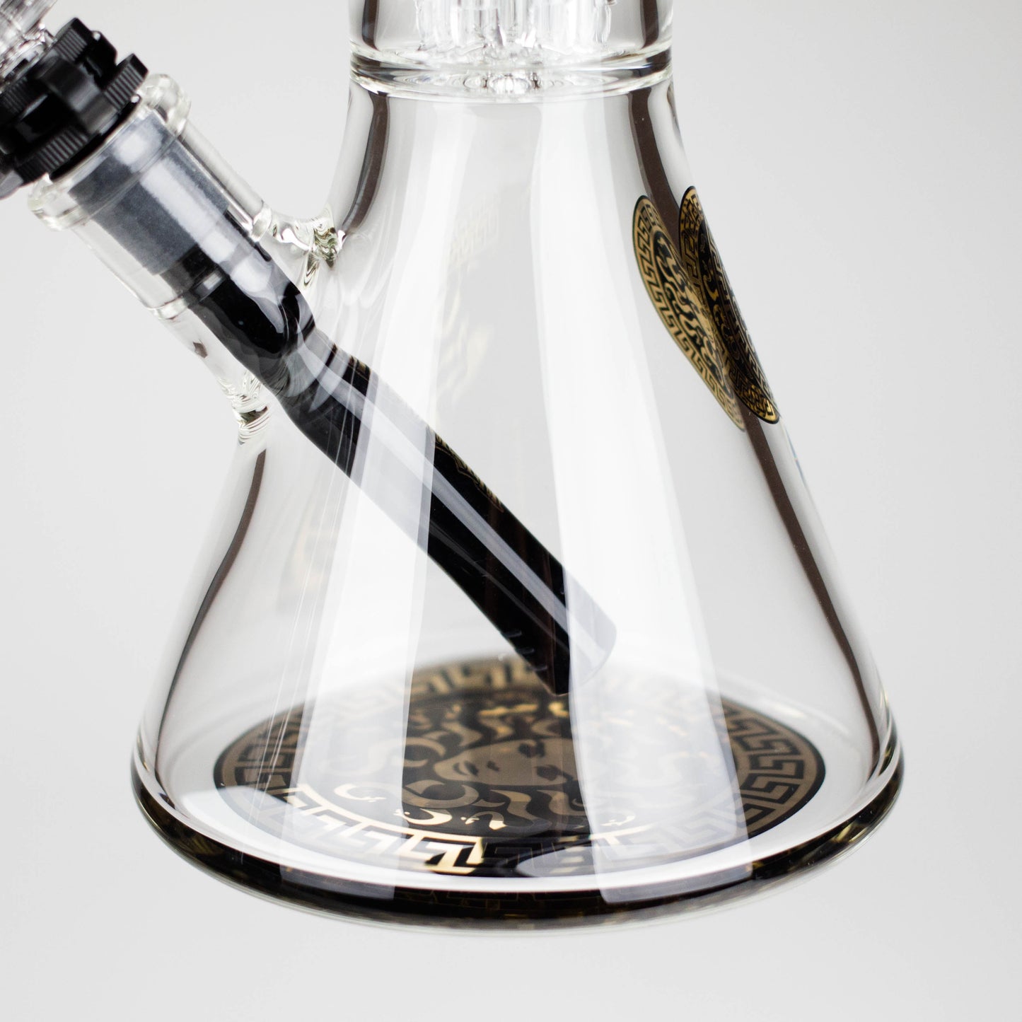 Medusa | 17" 7mm Double Tree Perc Glass Bong with Splash Guard