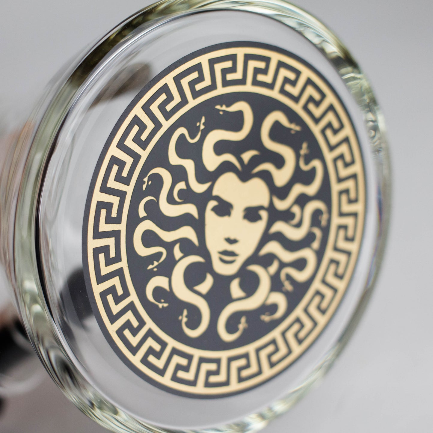 Medusa | 17" 7mm Double Tree Perc Glass Bong with Splash Guard