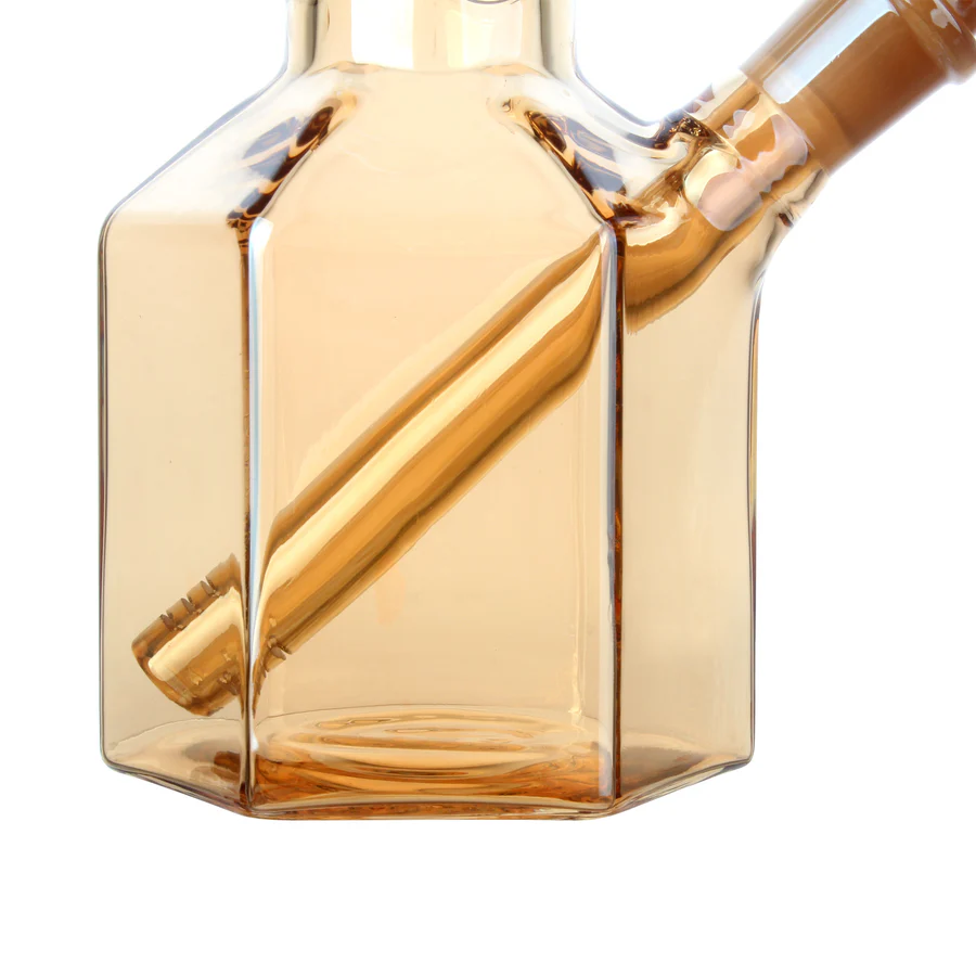 Fortune | 12" Hexagon Electroplated Barrel Base Glass Bong