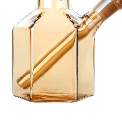 Fortune | 12" Hexagon Electroplated Barrel Base Glass Bong