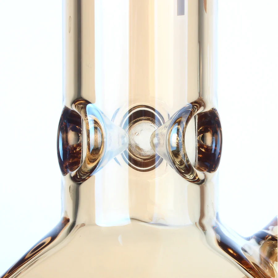 Fortune | 12" Hexagon Electroplated Barrel Base Glass Bong