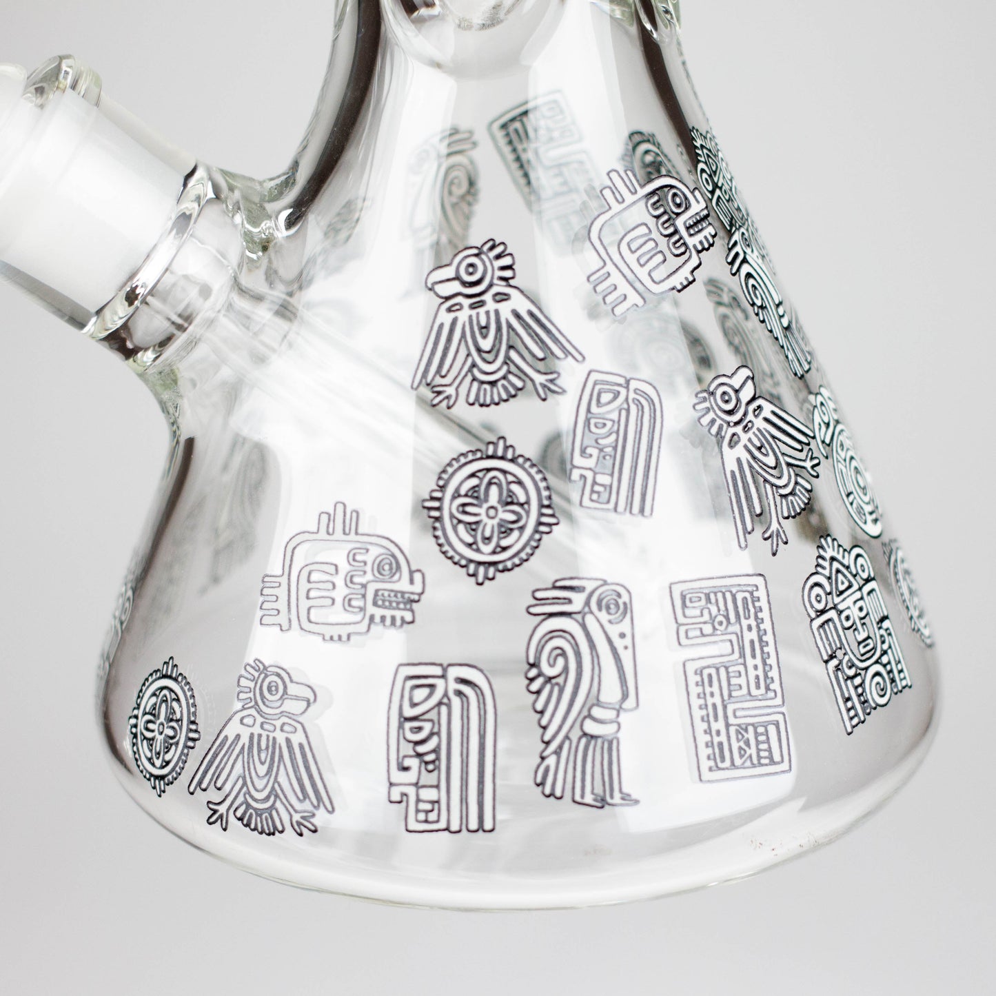 14" Glow-in-the-Dark Egyptian Design Beaker Bong – 7mm Thick